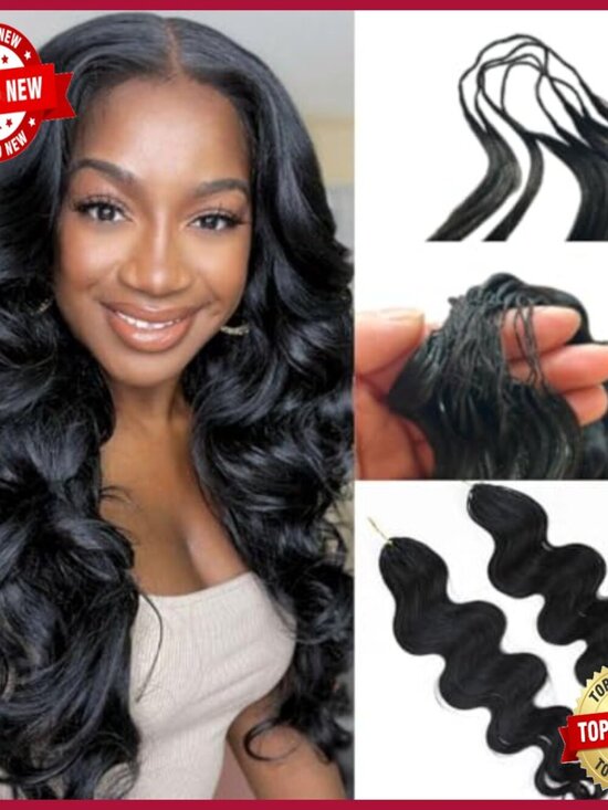 Knotless Pre-Separated Crochet Hair Extensions Body Wave 18 Inch main image 4